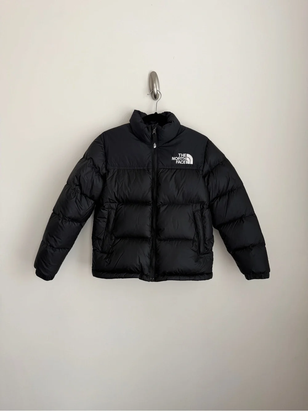 Kids The North Face Retro Nuptse 700 Black Puffer Jacket - Large